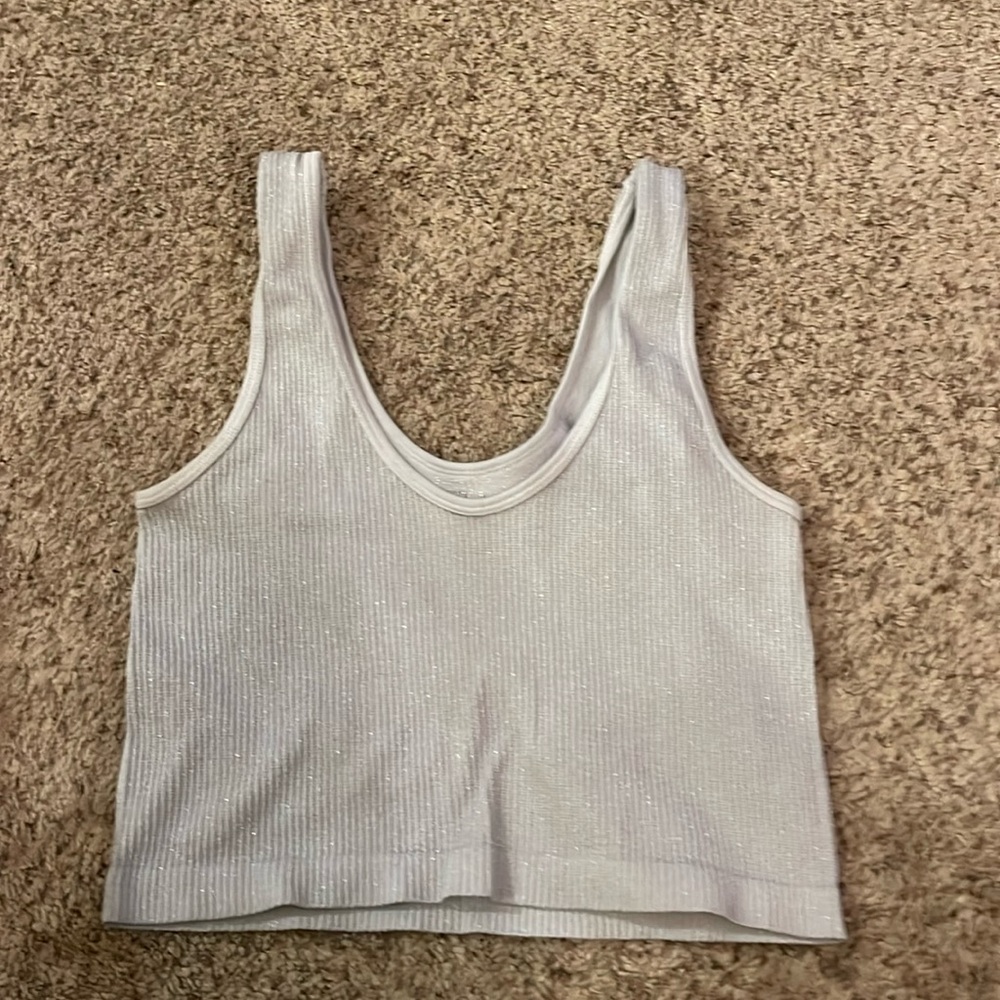 Sparkly white tank top